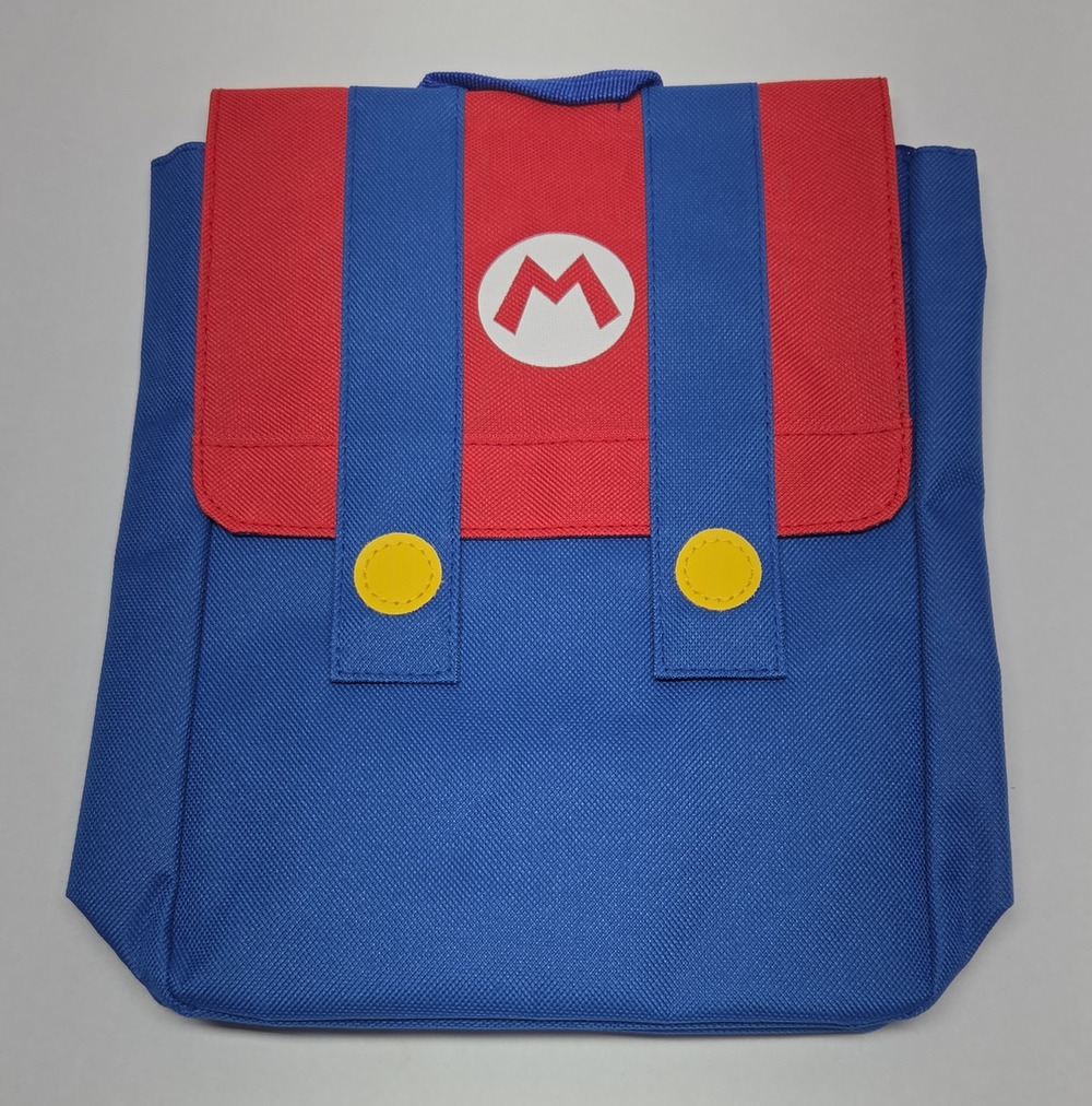 Super Mario Unisex Kids Small Colorblock Backpack Zip Pockets And Snaps Top New